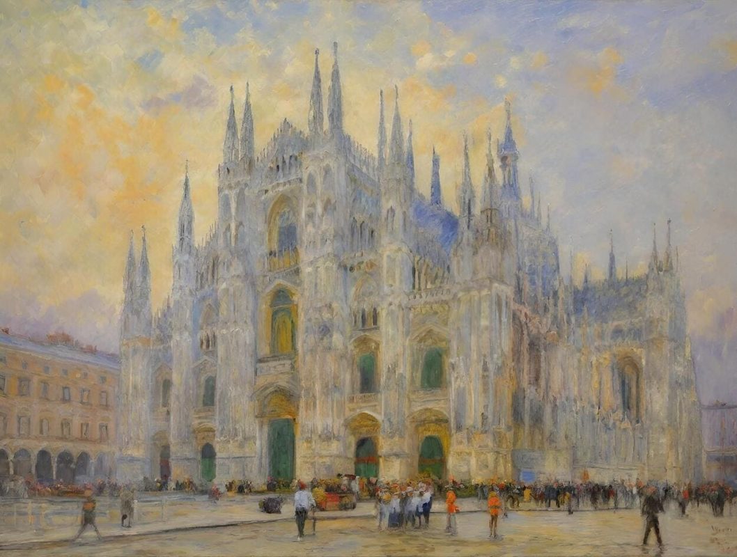 Duomo in versione impressionista AI