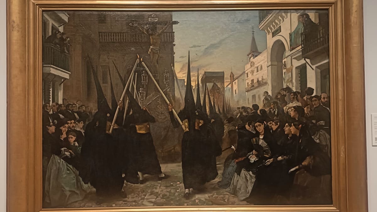 Una confradía pasando por la calle Génova, Sevilla, 1851 Alfred Dehodencq