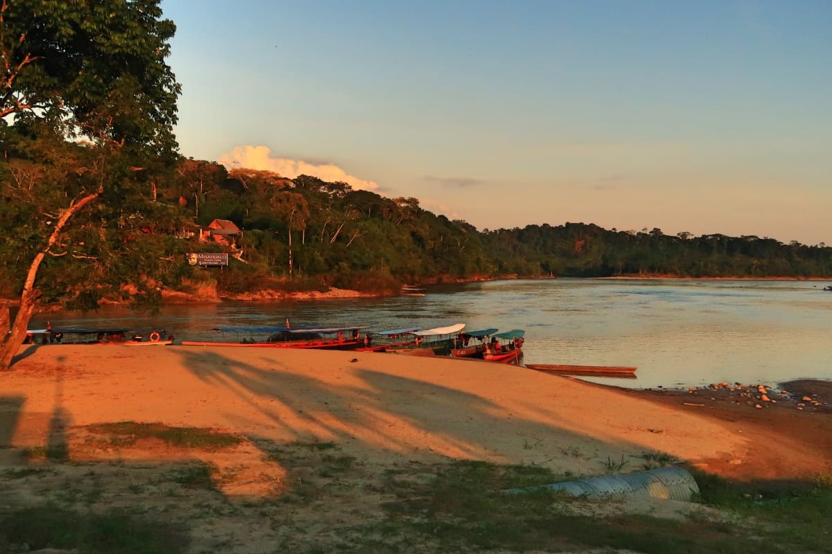 Puerto Misahualli al tramonto